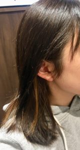 黒髪 ボブ インナーカラー オレンジroom Hair ルームヘア 半個室のプライベート美容室 渋谷 杉並 世田谷 新宿